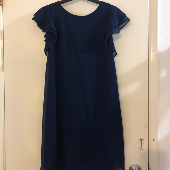 Soprano Navy Medium Flowy Dress - Picture 2 of 3